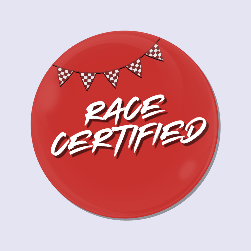 Race Certified Button Badge 58mm