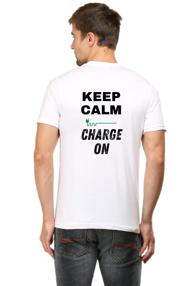 Keep Calm Charge ON Formula Bharat Electric Round Neck T-Shirt UNISEX