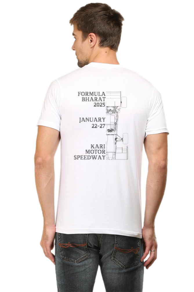 Formula Bharat 2025 Sketch Print Round Neck T-Shirt UNISEX