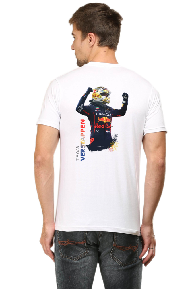 Team Verstappen Front Back Print Round Neck T-Shirt UNISEX