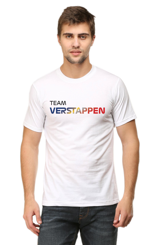 Team Verstappen Front Back Print Round Neck T-Shirt UNISEX