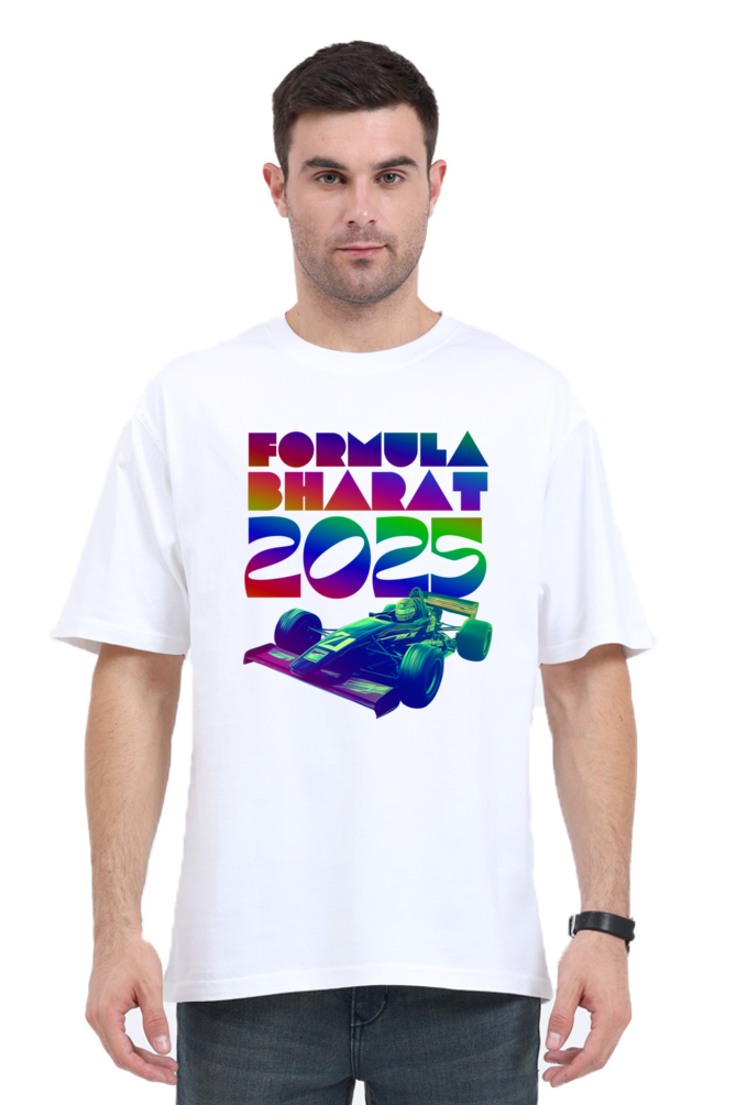 Formula Bharat 2025 Multicolor Print Oversized Classic T-Shirt UNISEX