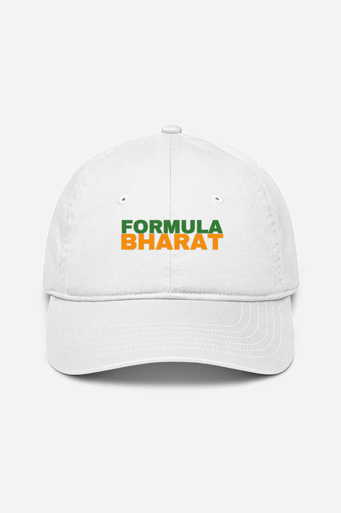 Formula Bharat Text Green Orange Embroidered Cap