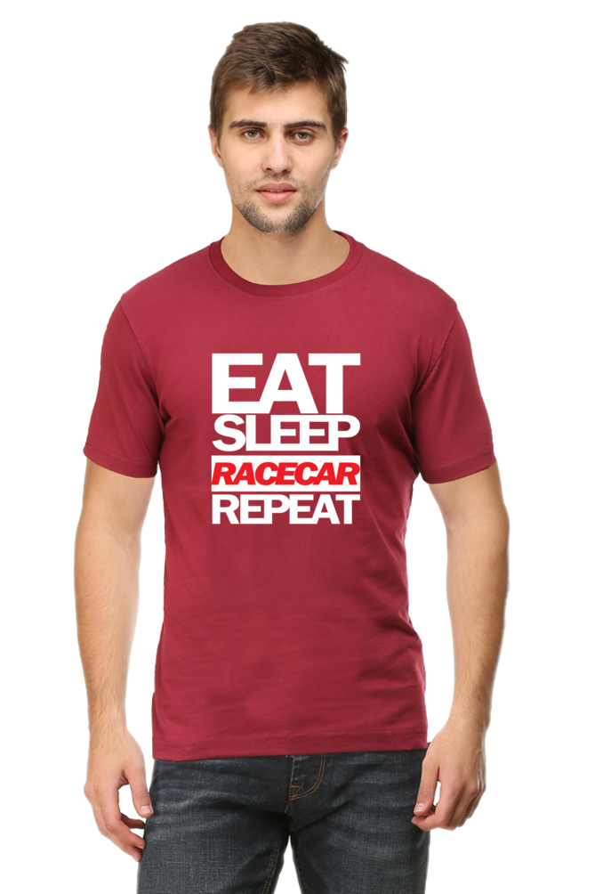 Eat Sleep Racecar Repeat Round Neck T-Shirt UNISEX