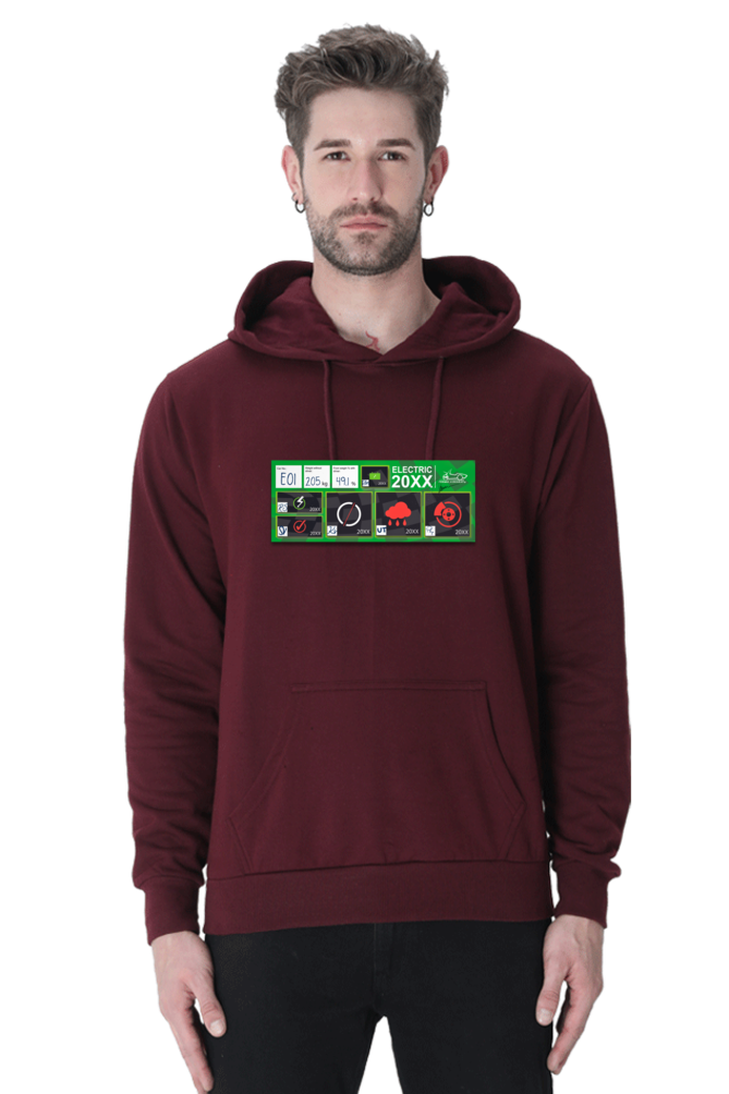 Tech Inspection Sticker Electric Formula Bharat Graphic Hooded Sweat Shirt UNISEX