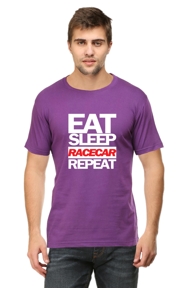 Eat Sleep Racecar Repeat Round Neck T-Shirt UNISEX