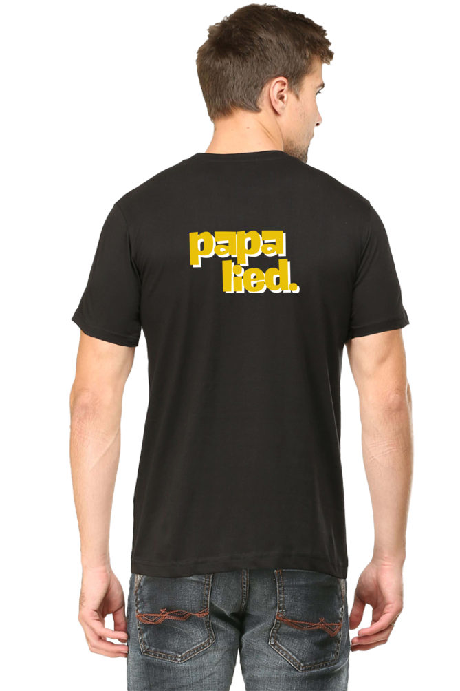 Engineering Breeze Papa Lied Text Graphic Front Back Round Neck T-Shirt UNISEX