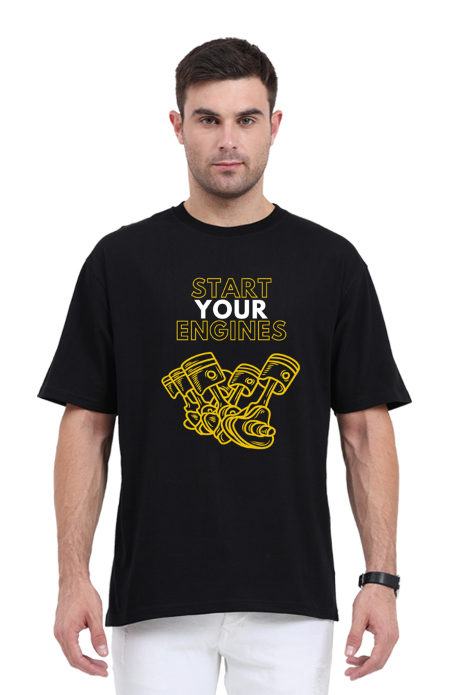 Start Your Engines Oversized Classic T-Shirt UNISEX