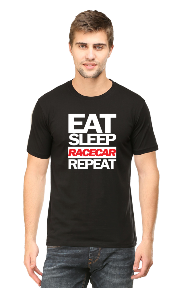 Eat Sleep Racecar Repeat Round Neck T-Shirt UNISEX