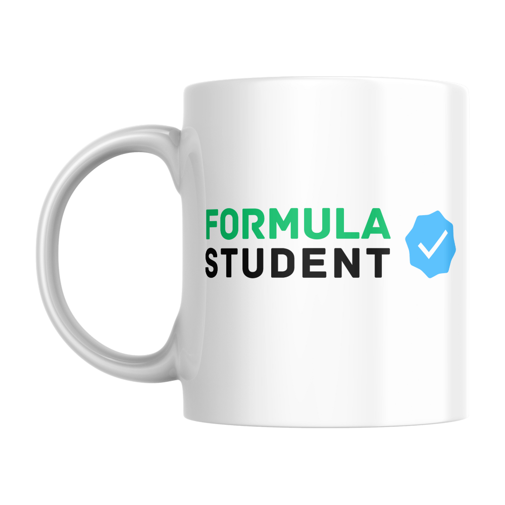 Formula Student Verified Checkmark White Coffee Mug 11 OZ