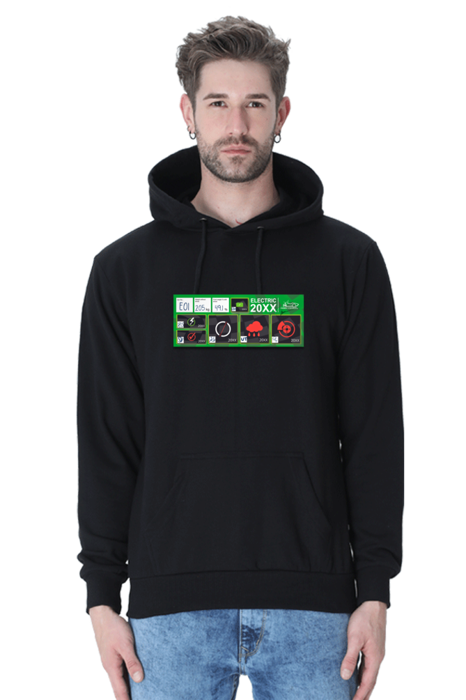 Tech Inspection Sticker Electric Formula Bharat Graphic Hooded Sweat Shirt UNISEX