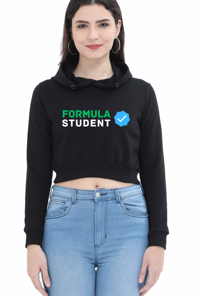 Formula Student Verified Checkmark Crop Hoodie WOMEN