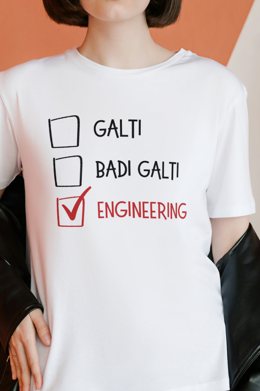 Badi Galti Engineering Checkmark Round Neck T-Shirt UNISEX