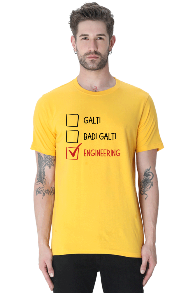 Badi Galti Engineering Checkmark Round Neck T-Shirt UNISEX