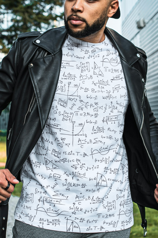 Engineering Math Physics Equations All Over Print Round Neck T-Shirt UNISEX