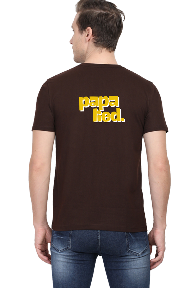 Engineering Breeze Papa Lied Text Graphic Front Back Round Neck T-Shirt UNISEX