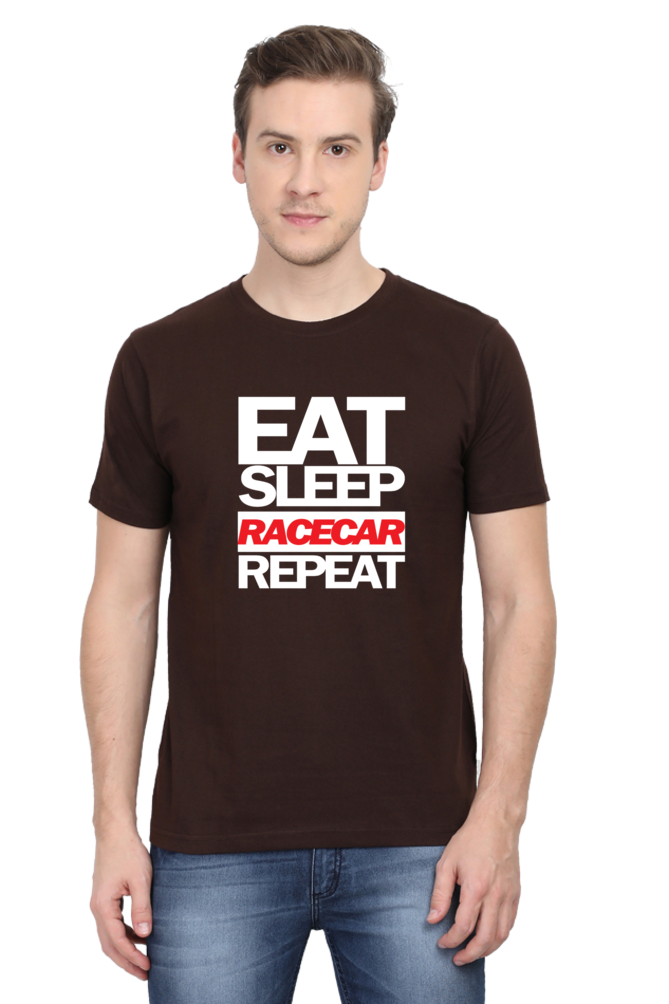 Eat Sleep Racecar Repeat Round Neck T-Shirt UNISEX