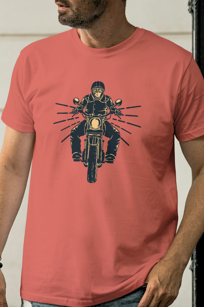 Bike Rider Motorcycle Enthusiast Round Neck T-Shirt UNISEX