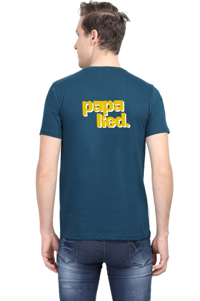 Engineering Breeze Papa Lied Text Graphic Front Back Round Neck T-Shirt UNISEX