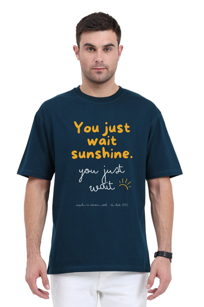 You Just Wait Sunshine Vettel White Text Oversized Classic T-Shirt UNISEX