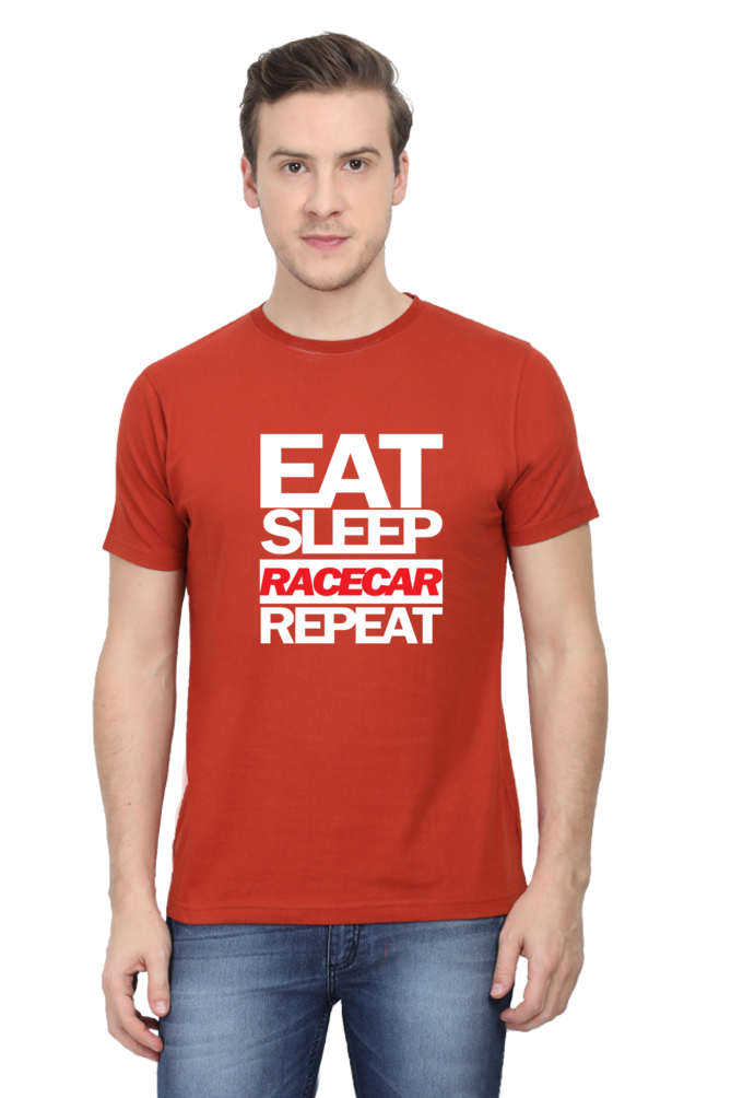 Eat Sleep Racecar Repeat Round Neck T-Shirt UNISEX