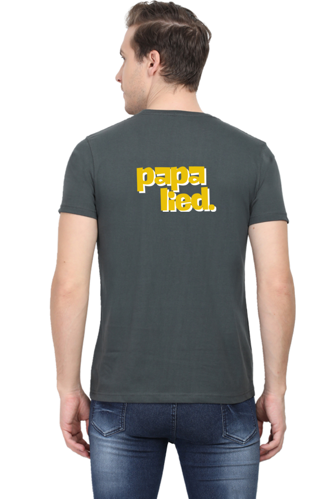 Engineering Breeze Papa Lied Text Graphic Front Back Round Neck T-Shirt UNISEX