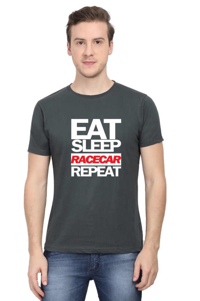 Eat Sleep Racecar Repeat Round Neck T-Shirt UNISEX