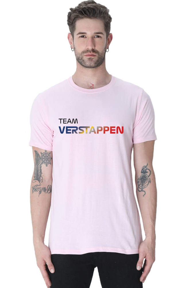 Team Verstappen Front Back Print Round Neck T-Shirt UNISEX