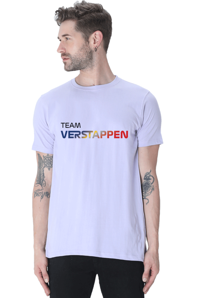 Team Verstappen Front Back Print Round Neck T-Shirt UNISEX