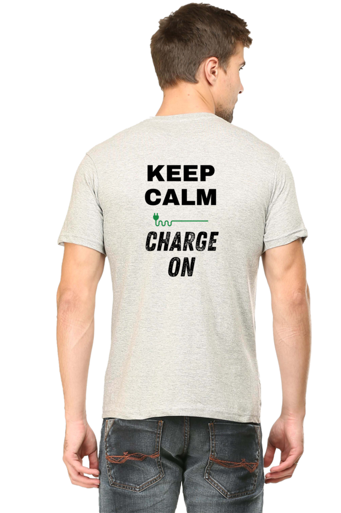 Keep Calm Charge ON Formula Bharat Electric Round Neck T-Shirt UNISEX