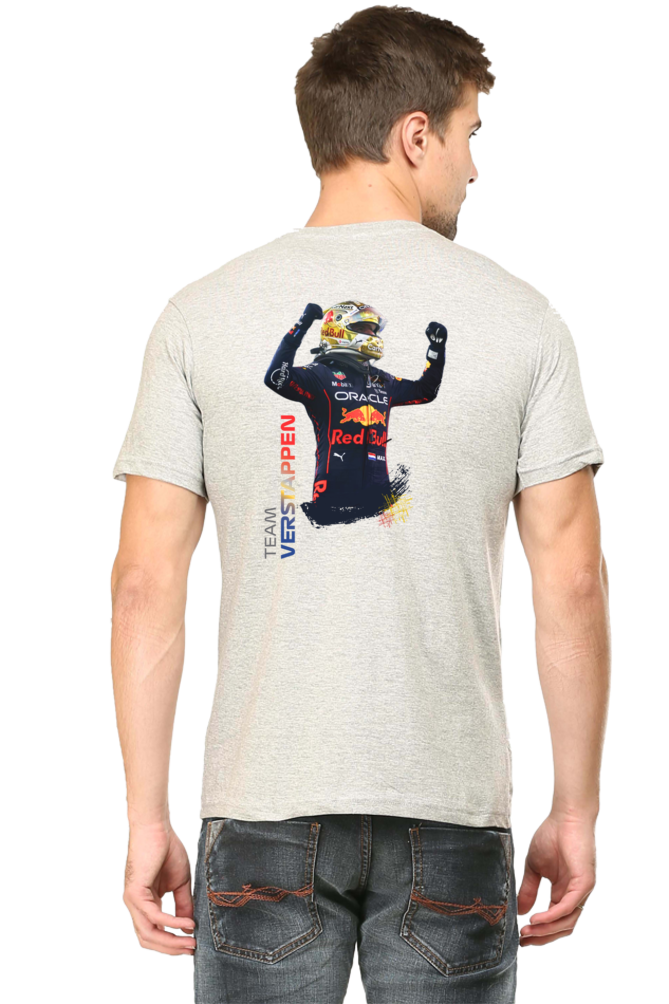 Team Verstappen Front Back Print Round Neck T-Shirt UNISEX