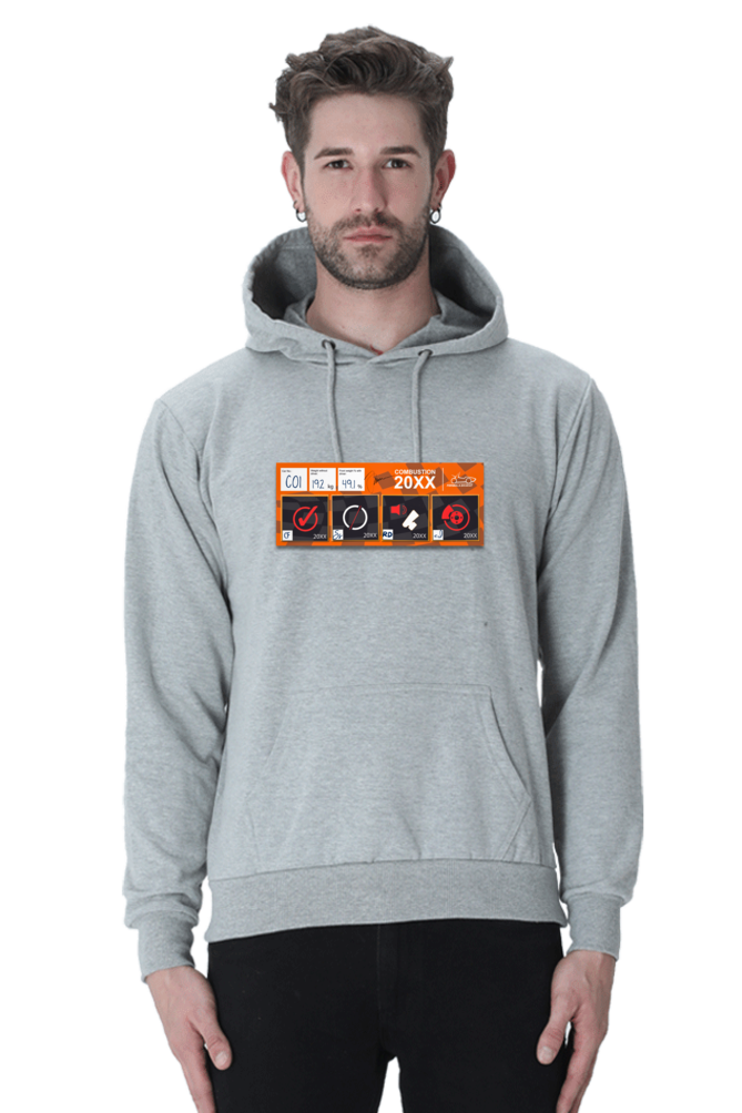 Tech Inspection Sticker Combustion Formula Bharat Graphic Hooded Sweat Shirt UNISEX