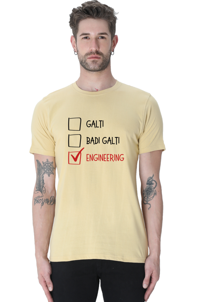 Badi Galti Engineering Checkmark Round Neck T-Shirt UNISEX