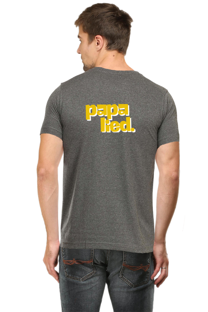 Engineering Breeze Papa Lied Text Graphic Front Back Round Neck T-Shirt UNISEX