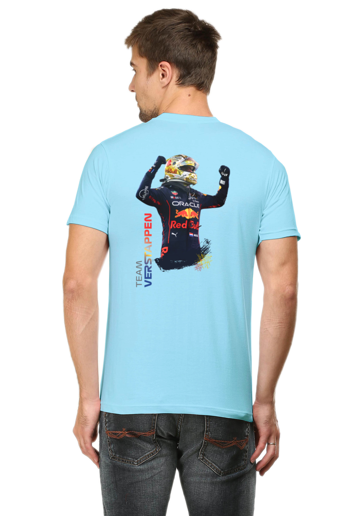 Team Verstappen Front Back Print Round Neck T-Shirt UNISEX