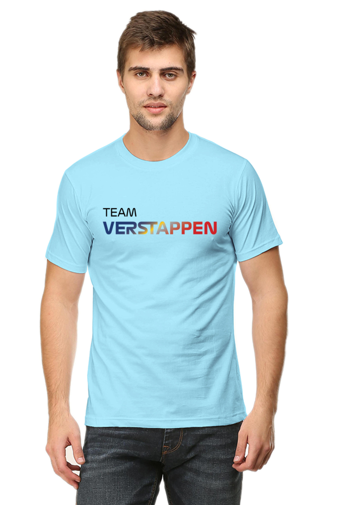 Team Verstappen Front Back Print Round Neck T-Shirt UNISEX