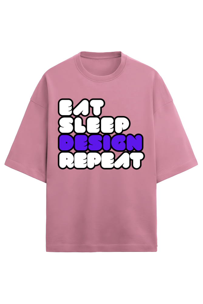 Eat Sleep Design Repeat Terry Oversized T-Shirt UNISEX