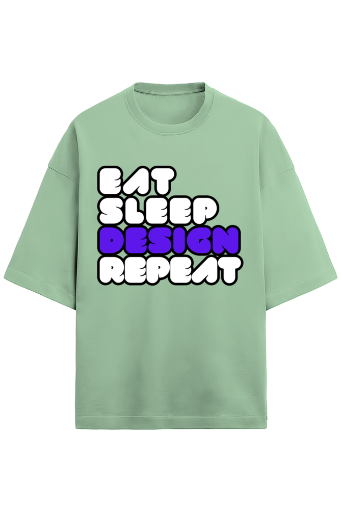 Eat Sleep Design Repeat Terry Oversized T-Shirt UNISEX