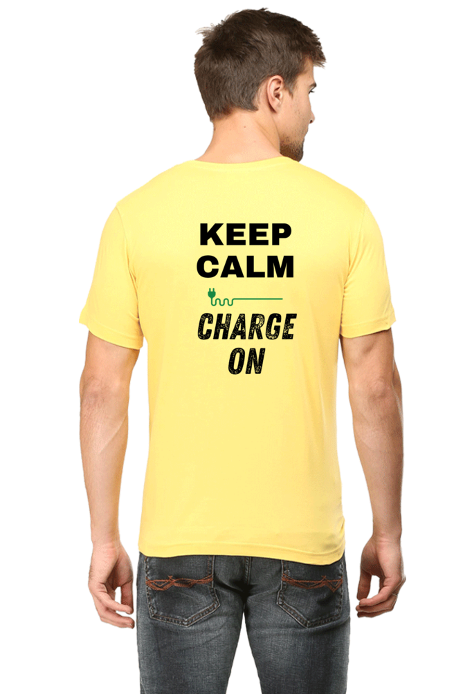 Keep Calm Charge ON Formula Bharat Electric Round Neck T-Shirt UNISEX