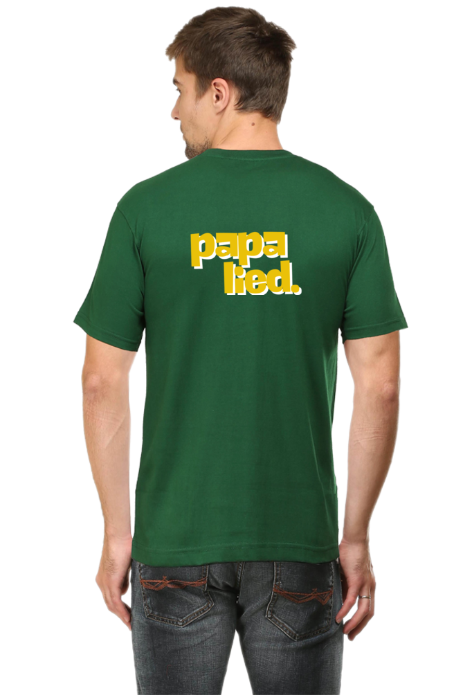 Engineering Breeze Papa Lied Text Graphic Front Back Round Neck T-Shirt UNISEX