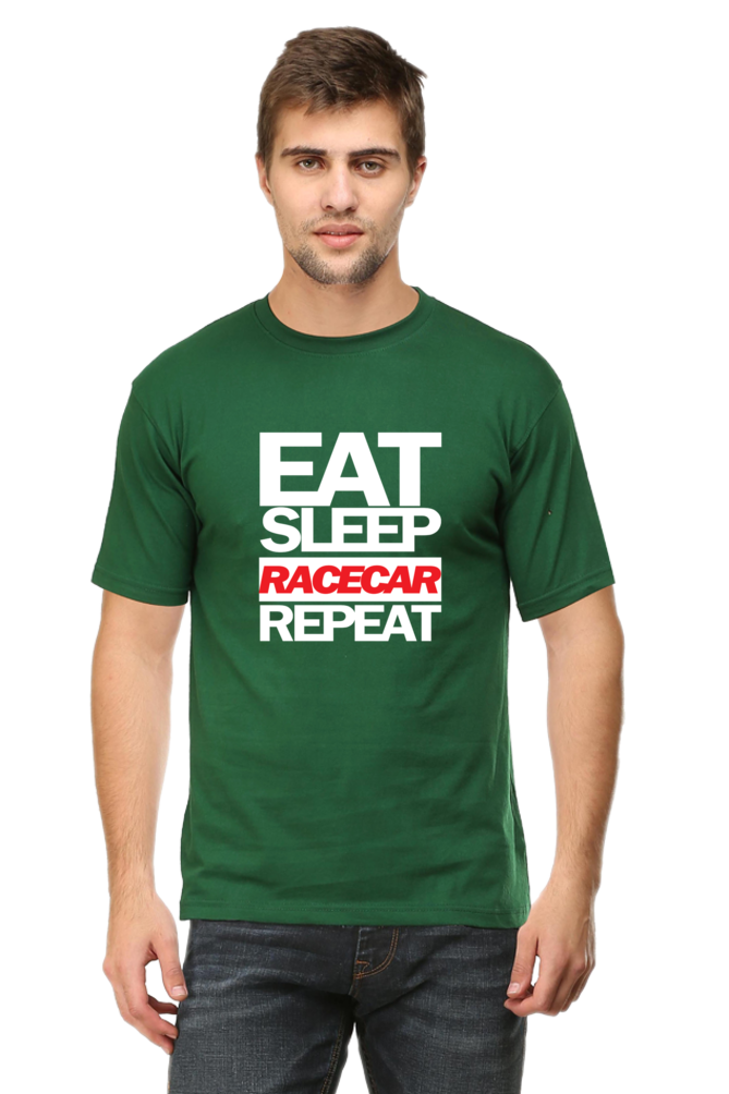 Eat Sleep Racecar Repeat Round Neck T-Shirt UNISEX