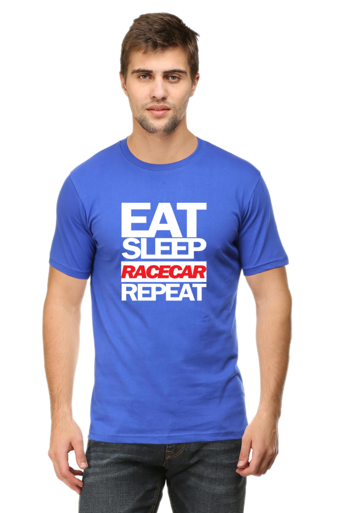 Eat Sleep Racecar Repeat Round Neck T-Shirt UNISEX