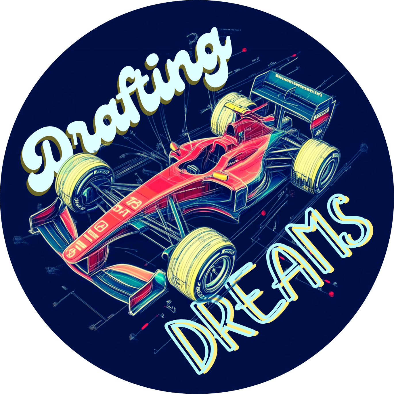 Drafting Dreams Button Black Badge 58mm